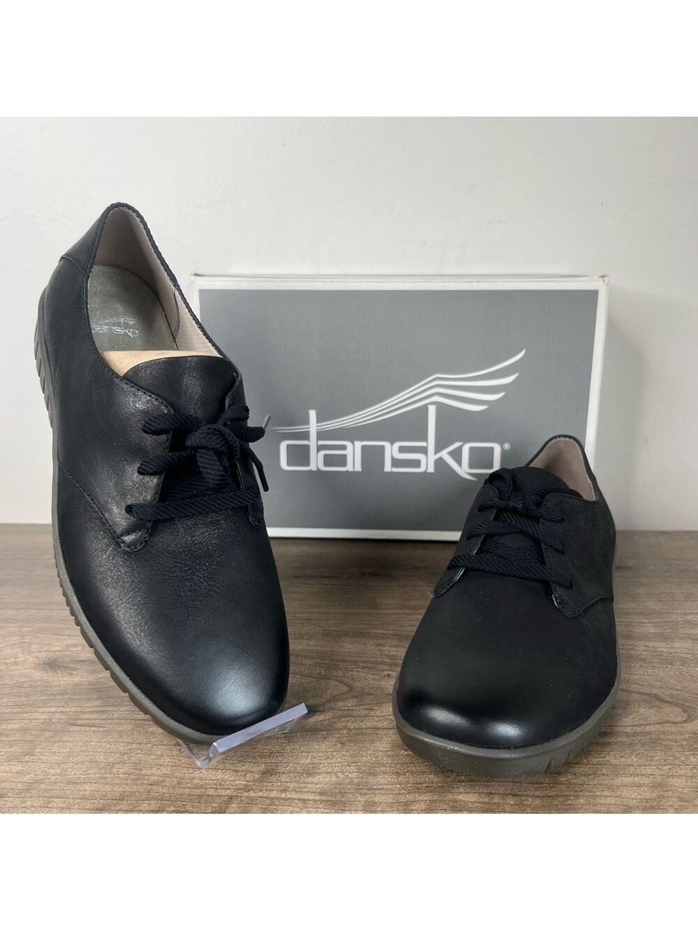 Dansko NEW Women’s Libbie Black Burnished Calf Shoe Size 38 aka 7.5-8 #B1208